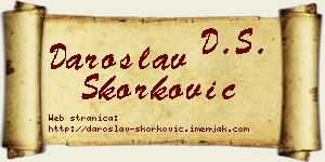 Daroslav Skorković vizit kartica